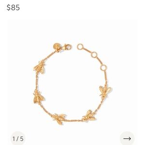 JULIE VOS Gold Bee Charm Bracelet